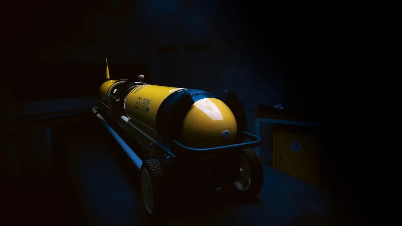 Slocum glider on a trolley